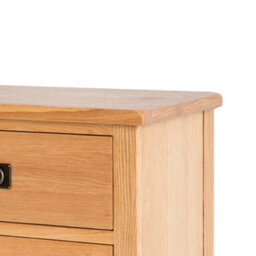 Surrey Oak Large 6 Drawer Chest Fully Assembled - By Roseland Furniture - thumbnail 8