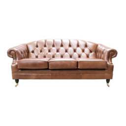 Chesterfield Handmade 3 Seater Sofa Settee Legacy Antique Whisky Leather In Victoria Style - thumbnail 1