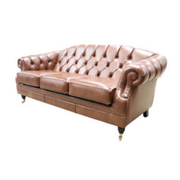 Chesterfield Handmade 3 Seater Sofa Settee Legacy Antique Whisky Leather In Victoria Style - thumbnail 5