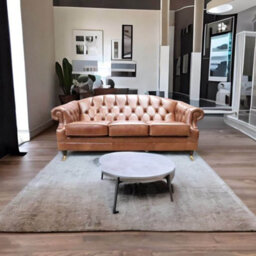 Chesterfield Handmade 3 Seater Sofa Settee Legacy Antique Whisky Leather In Victoria Style - thumbnail 4