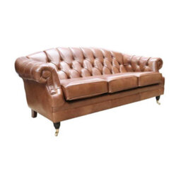 Chesterfield Handmade 3 Seater Sofa Settee Legacy Antique Whisky Leather In Victoria Style - thumbnail 3