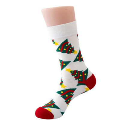 Noxxiez Soxxiez Xmas Unisex Adult Socks - White Christmas Tree