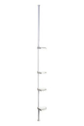 Orsina Telescopic Storage 4 Tier Corner Shelf, Shower Storage Rack With Slatted Shelves,  Bathroom Organizer Shelf - thumbnail 1