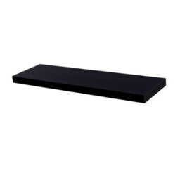 Harbour Housewares 100Cm Floating Wall Shelf - Black - Photo Gallery Bookshelf Wall Shelves For Storage & Display - thumbnail 1