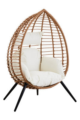 Orsina Stylish Natural Rattan Effect Chair, Versatile Lounge Chair, Comfortable Bedroom Chair, Balcony Chair - image 1