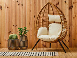 Orsina Stylish Natural Rattan Effect Chair, Versatile Lounge Chair, Comfortable Bedroom Chair, Balcony Chair - thumbnail 5