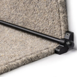 "FloorMatch Hollow Stair Carpet Runner Rods - Easy To Install Affordable Stair Rod Bars - Modern Black Finish - 89Cm (35.4"") Width"