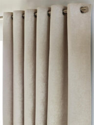 Luxury Living Chenille Blackout Ring Top Eyelet Curtains Cream - thumbnail 5