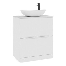 Royal Bathrooms Venice 700mm Gloss White Freestanding Bathroom Countertop Vanity Unit 2 Drawer With Cesar Basin - thumbnail 7