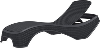 Homeology Maldives Black Prestigious Outdoor Rattan-Style Adjustable Sun Lounger - Pre-Assembled - image 1