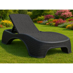 Homeology Maldives Black Prestigious Outdoor Rattan-Style Adjustable Sun Lounger - Pre-Assembled - thumbnail 7