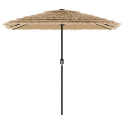 Walplus Garden Parasol With Steel Pole Brown 248X248X248 Cm - thumbnail 4