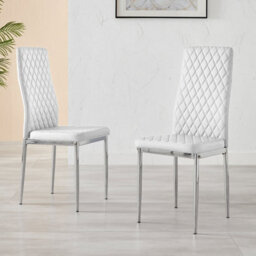 Furniturebox Uk 4 Seater Dining Set - Imperia White High Gloss Dining Table And Chairs - 4 White Milan Chairs - thumbnail 5