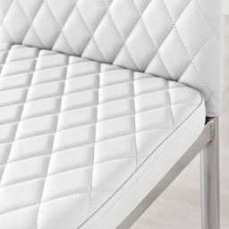 Furniturebox Uk 4 Seater Dining Set - Imperia White High Gloss Dining Table And Chairs - 4 White Milan Chairs - thumbnail 6