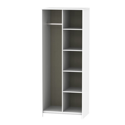 Fuji Tall Open Wardrobe In Kashmir Matt & White Matt (Ready Assembled) - image 1
