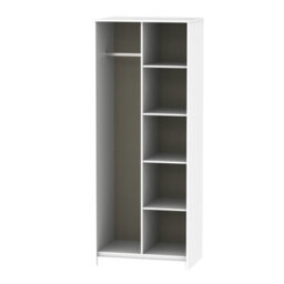 Fuji Tall Open Wardrobe In Kashmir Matt & White Matt (Ready Assembled) - thumbnail 2