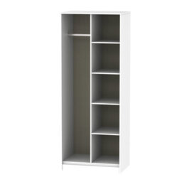 Fuji Tall Open Wardrobe In Kashmir Matt & White Matt (Ready Assembled) - thumbnail 1