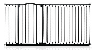 Safetots Extra Tall Curved Top Safety Gate, 189Cm - 198Cm, Matt Black, Extra Tall 100Cm In Height, Pressure Fit Stair Gate - image 1