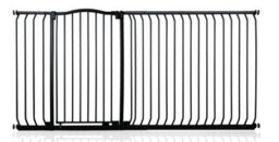 Safetots Extra Tall Curved Top Safety Gate, 189Cm - 198Cm, Matt Black, Extra Tall 100Cm In Height, Pressure Fit Stair Gate