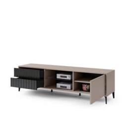 Heze Furniture Rimini Premium Tv Unit With Storage Modern Textured Drawers - thumbnail 3