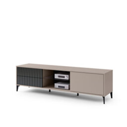 Heze Furniture Rimini Premium Tv Unit With Storage Modern Textured Drawers - thumbnail 2