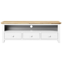 Statement Furniture Florence Large White Tv Stand With 3 Drawers And Shelf - thumbnail 2