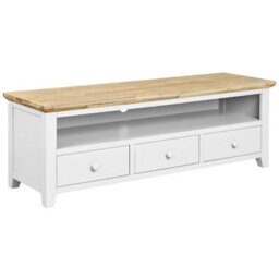 Statement Furniture Florence Large White Tv Stand With 3 Drawers And Shelf - thumbnail 1