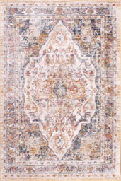 White Traditional Abstarct Easy To Clean Floral Rug For Dining Room-66Cm X 100Cm - thumbnail 7
