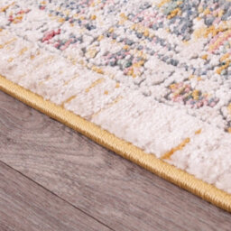 White Traditional Abstarct Easy To Clean Floral Rug For Dining Room-66Cm X 100Cm - thumbnail 4