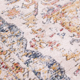 White Traditional Abstarct Easy To Clean Floral Rug For Dining Room-66Cm X 100Cm - thumbnail 3