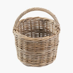 Pacific Lifestyle Tobs Grey Kubu Rattan Straight Shopping Basket - thumbnail 4