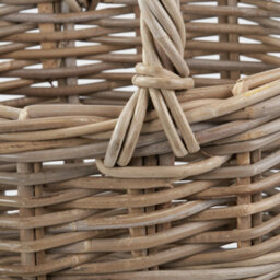 Pacific Lifestyle Tobs Grey Kubu Rattan Straight Shopping Basket - thumbnail 7