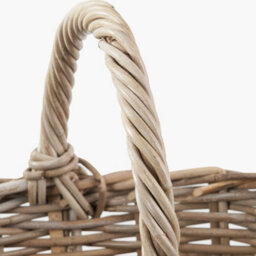 Pacific Lifestyle Tobs Grey Kubu Rattan Straight Shopping Basket - thumbnail 5