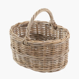 Pacific Lifestyle Tobs Grey Kubu Rattan Straight Shopping Basket - thumbnail 3