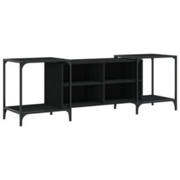 Berkfield Tv Cabinet Black 153X37X50 Cm Engineered Wood - thumbnail 2