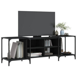 Berkfield Tv Cabinet Black 153X37X50 Cm Engineered Wood - thumbnail 3