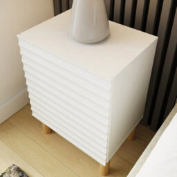Ribbed 2 Drawer Bedside Table Pair - thumbnail 5