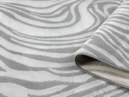 Vellure Modern Indoor Living Room Area Rug Embossed Metallic Sheen Marble Design Anthracite 160X230 Cm - thumbnail 3