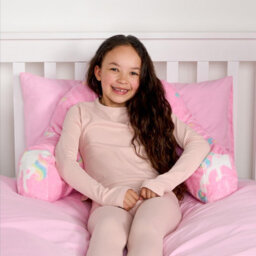 OHS Unicorn Reading Pillow Cushion Fleece Backrest Neck Lumbar Chair Support Seat - thumbnail 4
