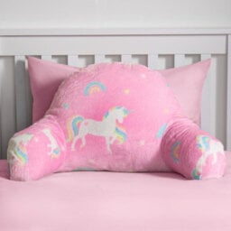OHS Unicorn Reading Pillow Cushion Fleece Backrest Neck Lumbar Chair Support Seat - thumbnail 2