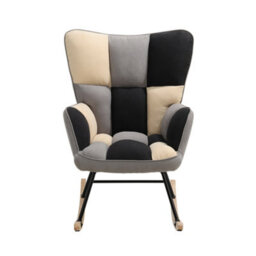 Darphe Tufted Linen Upholstered Rocking Chair - thumbnail 2