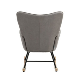 Darphe Tufted Linen Upholstered Rocking Chair - thumbnail 4