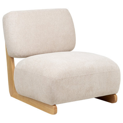Beliani Armchair Kokkola Fabric Light Beige - image 1