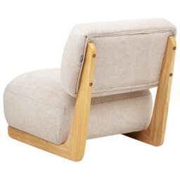 Beliani Armchair Kokkola Fabric Light Beige - thumbnail 6