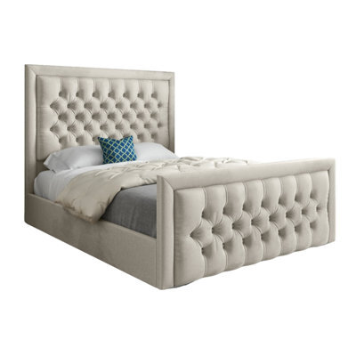 Napster Upholstered Soft Velvet Designer Bed Frame - image 1