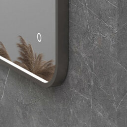 Royal Bathrooms Luxor 500 X 700mm Gun Metal Grey Framed Rectangular Mirror Within Frame Led, Touch Sensor & Demister Pad - thumbnail 5