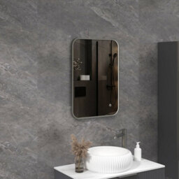 Royal Bathrooms Luxor 500 X 700mm Gun Metal Grey Framed Rectangular Mirror Within Frame Led, Touch Sensor & Demister Pad - thumbnail 4