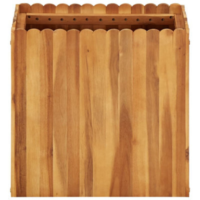 Berkfield Rustic Garden Raised Bed 50X30X50 Cm Solid Acacia Wood - image 1