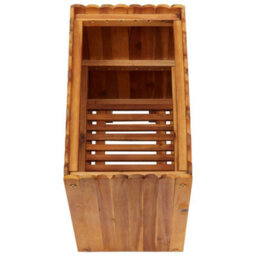 Berkfield Rustic Garden Raised Bed 50X30X50 Cm Solid Acacia Wood - thumbnail 4