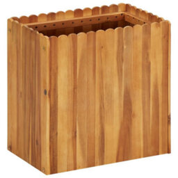 Berkfield Rustic Garden Raised Bed 50X30X50 Cm Solid Acacia Wood - thumbnail 2